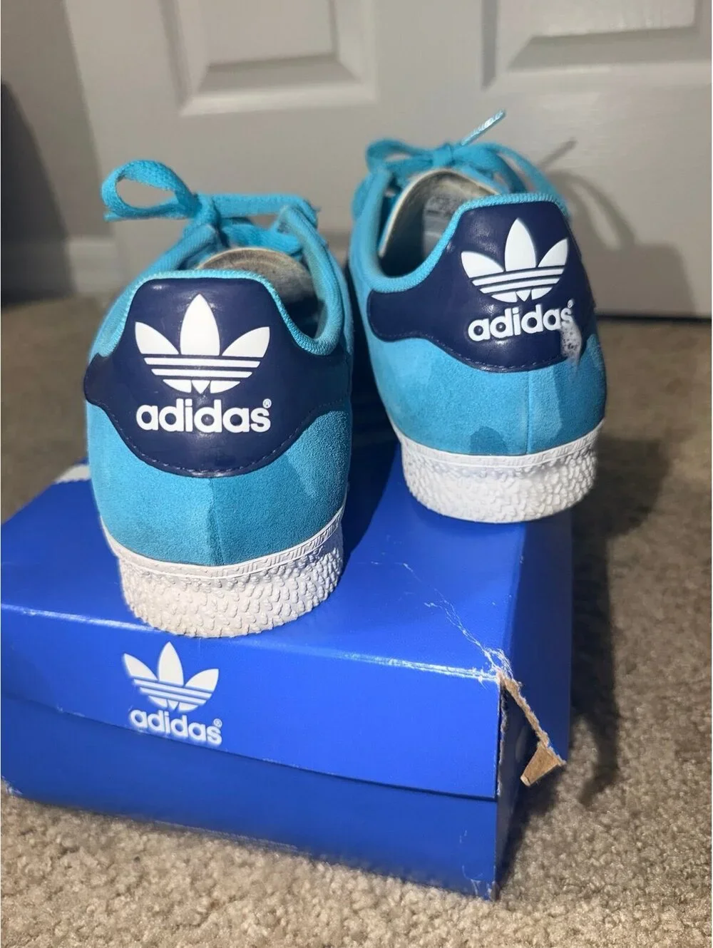 Adidas Gazelle 2 Men’s Size 8 Blue Navy Suede Sneakers w/ Box